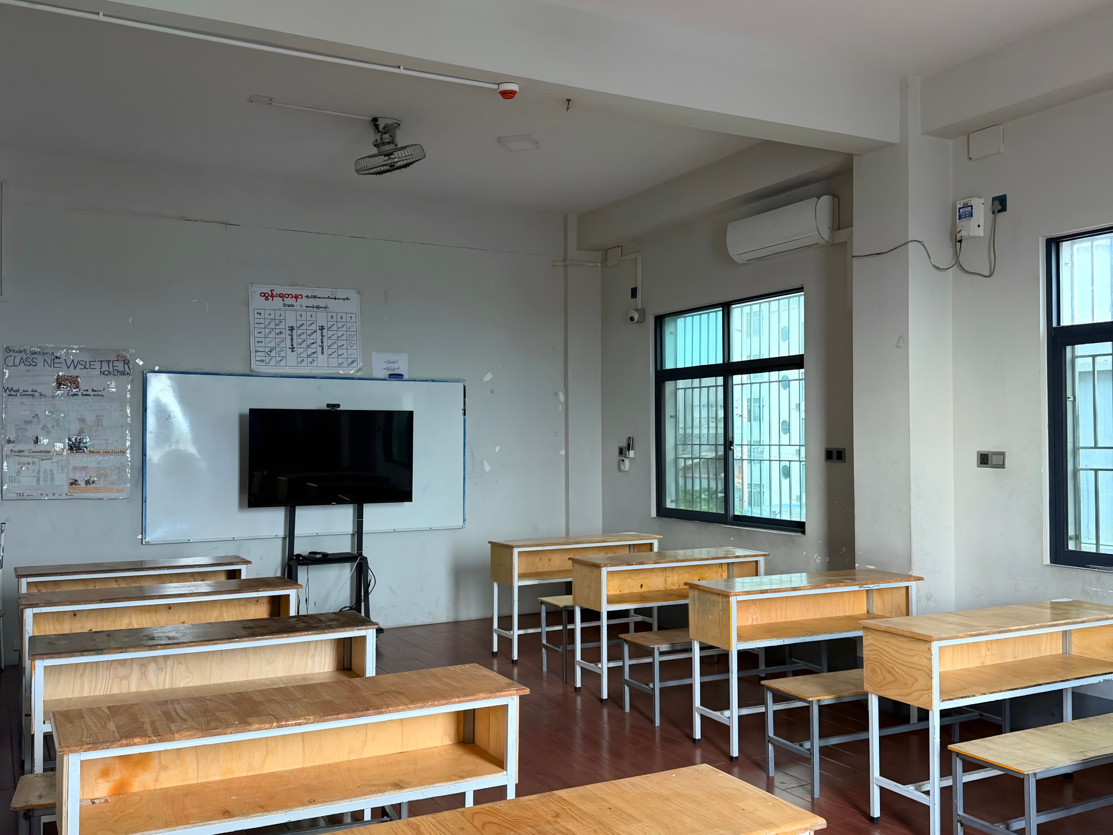 Modern spacious classroom