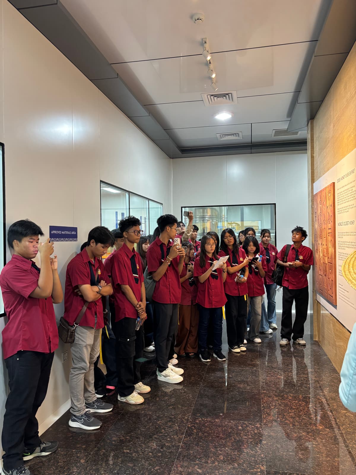 Students on industrial visit learning experience