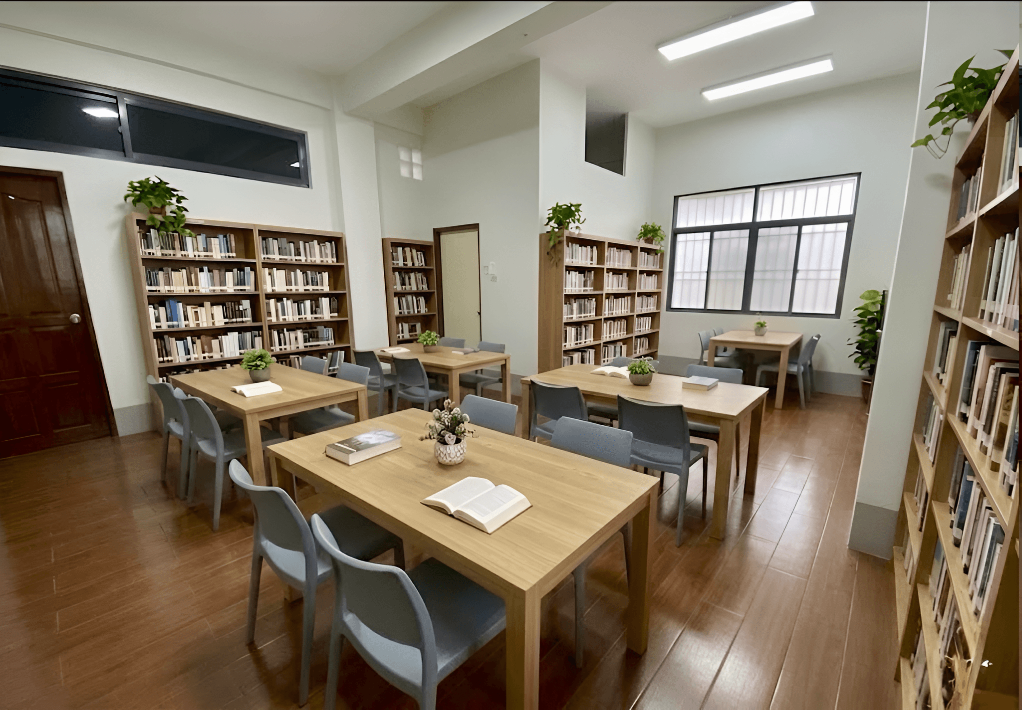 Quiet library and reading area